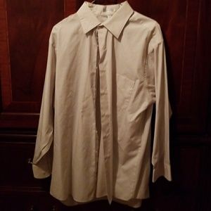 Geoffrey Beene XL 17 32/33 Cream Dress Shirt